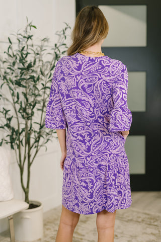 Lizzy Sunday Dress in Purple Paisley- 3/3/2026
