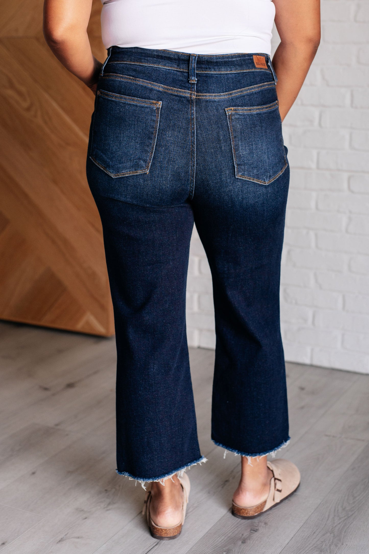 Madeline High Rise Cropped Wide Leg Jeans MadreForte LLC