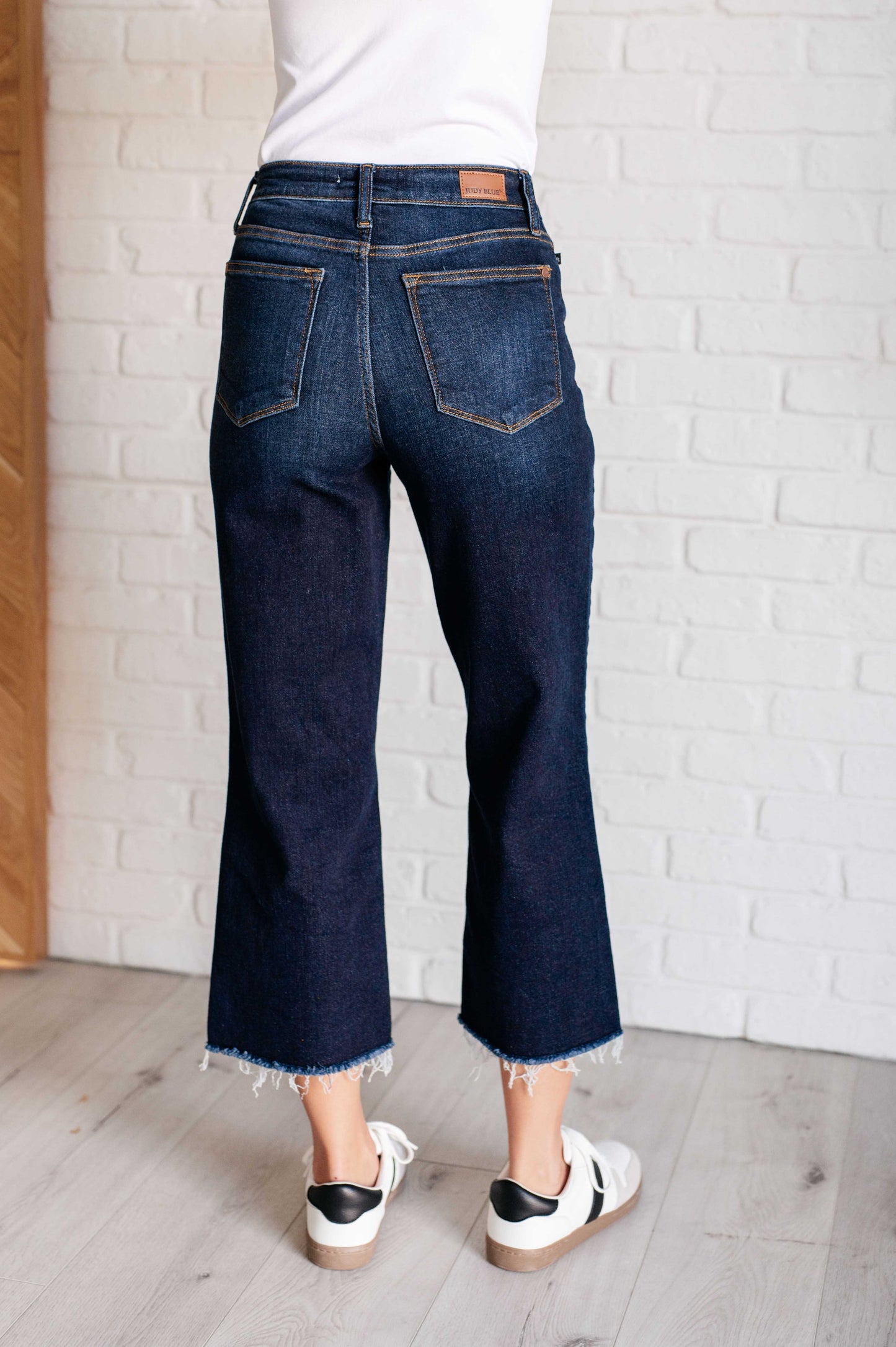 Madeline High Rise Cropped Wide Leg Jeans MadreForte LLC