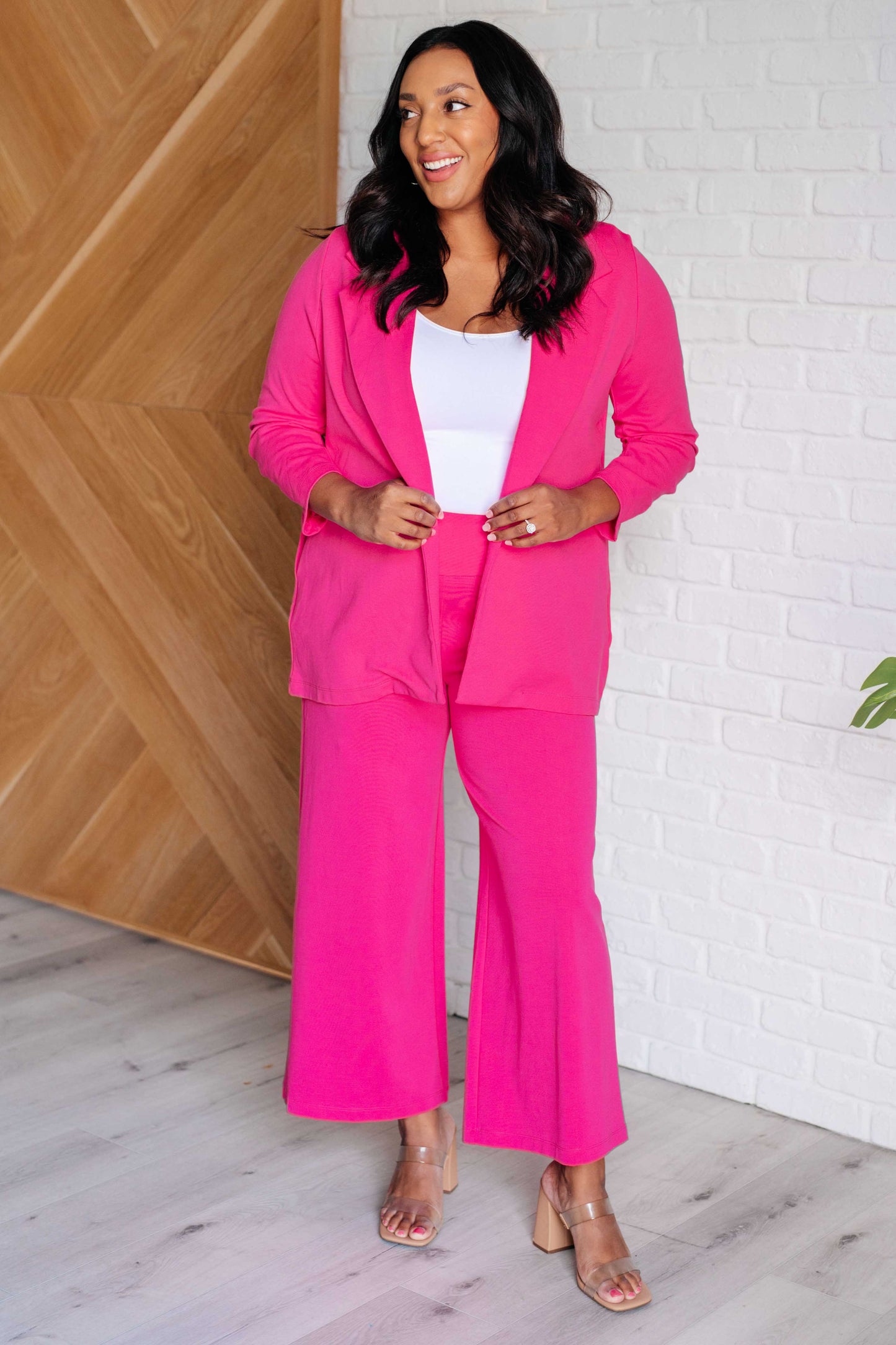 Magic 3/4 Blazer in Hot Pink MadreForte LLC