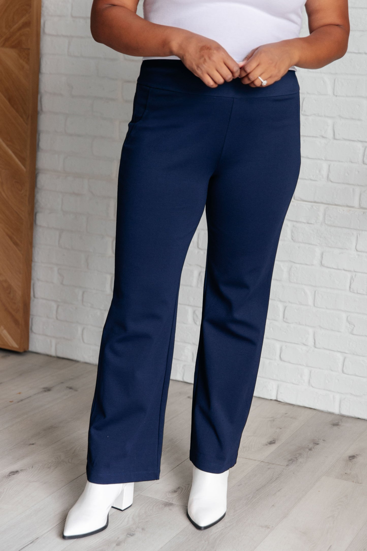 Magic Straight Pants in Navy MadreForte LLC