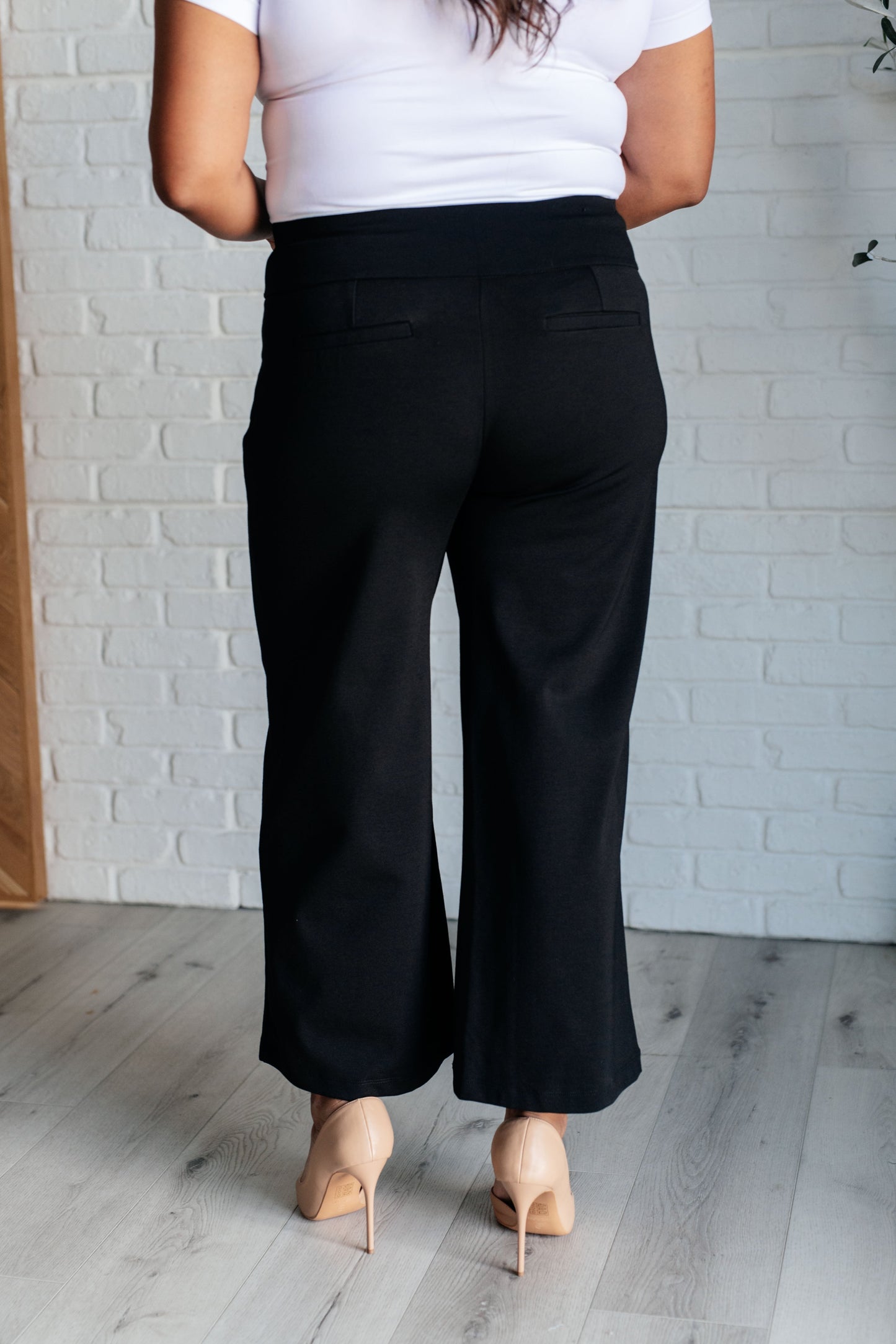 Magic Wide Leg Crop Pants in Black MadreForte LLC