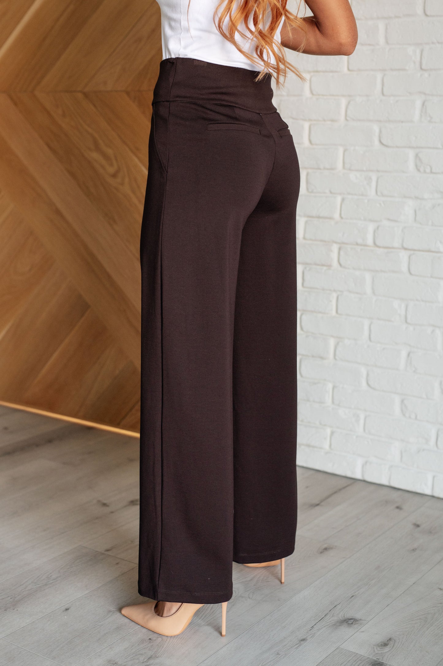 Magic Wide Leg Pants in Chocolate MadreForte LLC