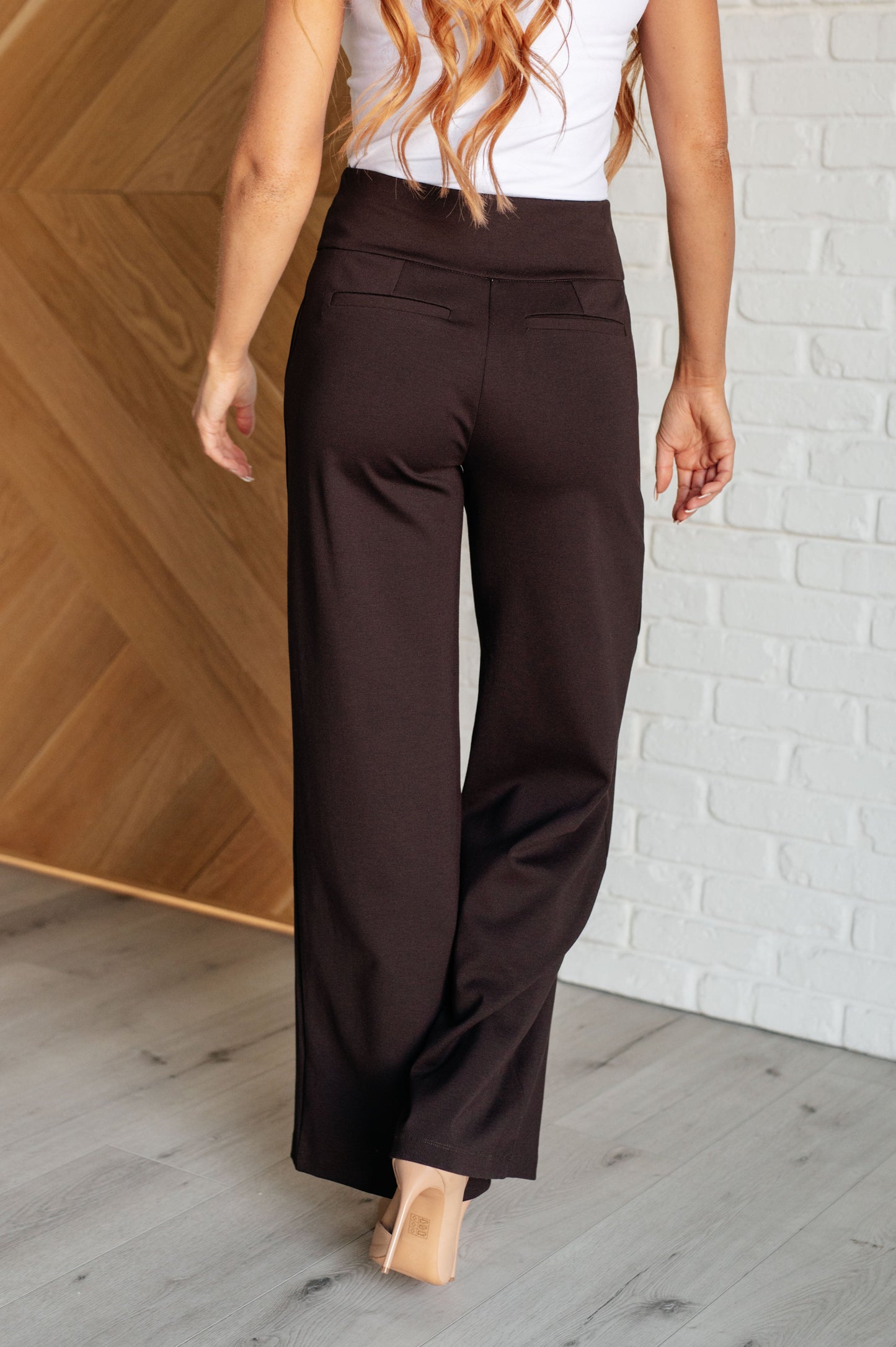 Magic Wide Leg Pants in Chocolate MadreForte LLC