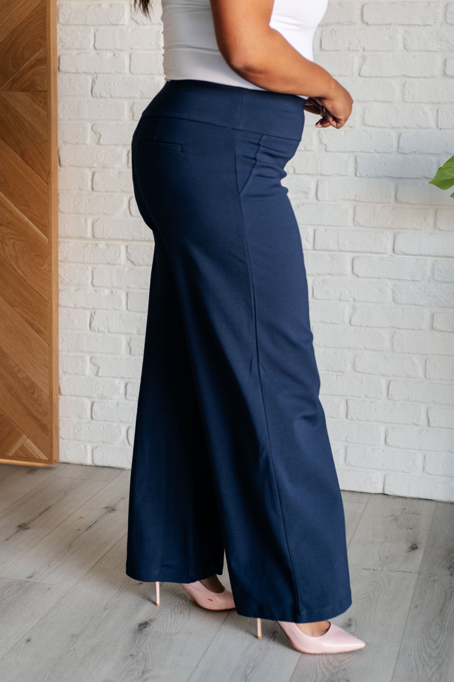 Magic Wide Leg Pants in Navy MadreForte LLC