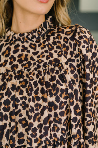Make Me Mini Dress in Leopard