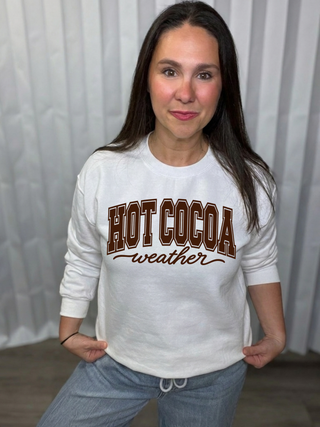 Hot Cocoa Weather crew neck sweatshirt