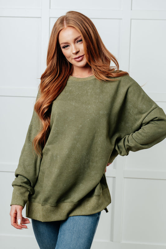 No Plain Jane Oversized Sweatshirt in Green MadreForte LLC