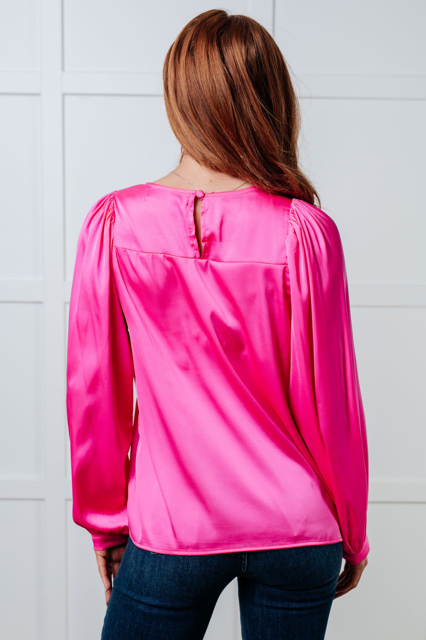 Not Exaggerating Satin Puff Sleeve Blouse MadreForte LLC