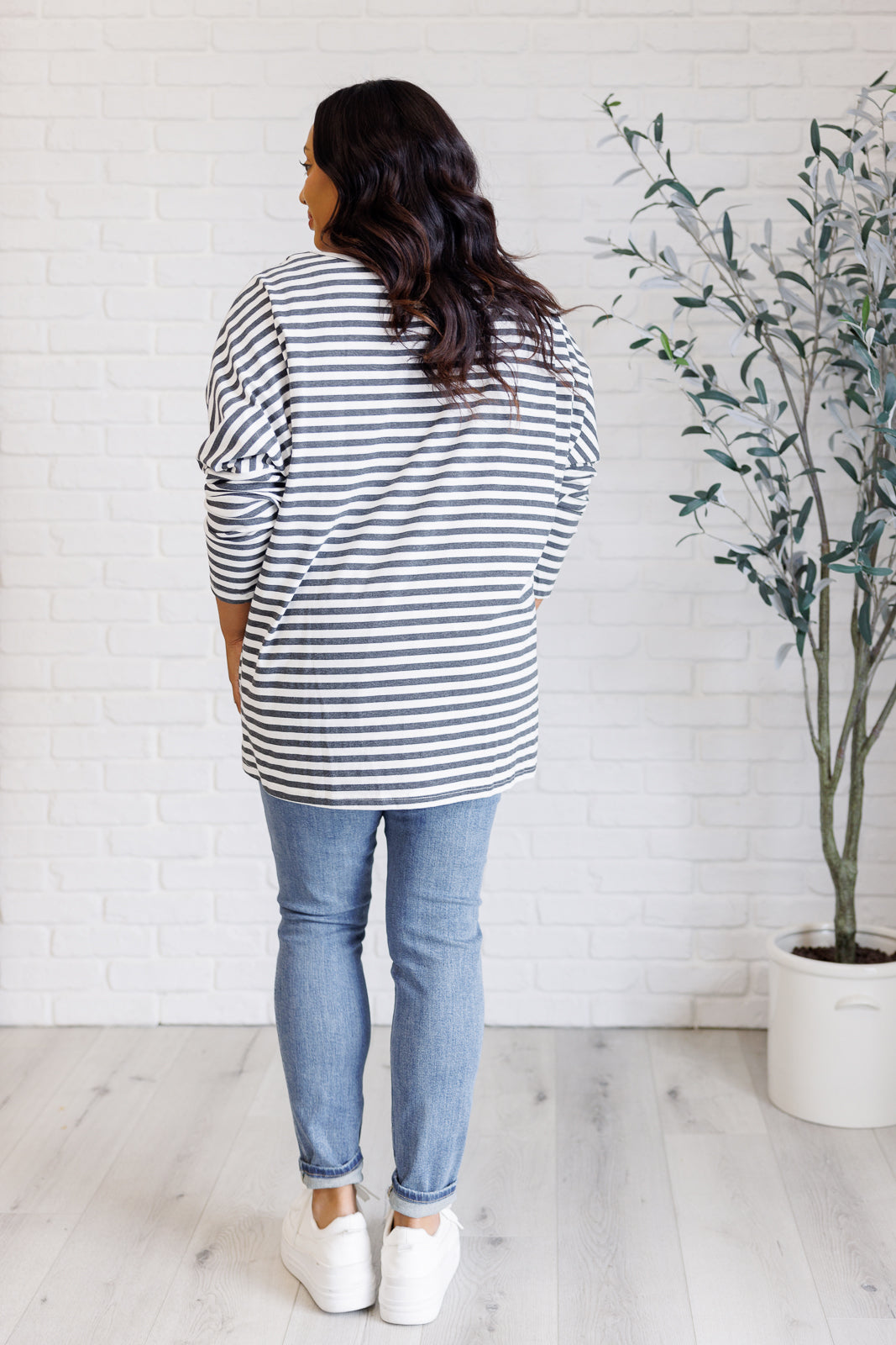 Obviously Mine Striped Oversized Top MadreForte LLC