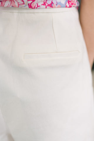 Only Pair High Waisted Wide Leg Bottoms in Off White