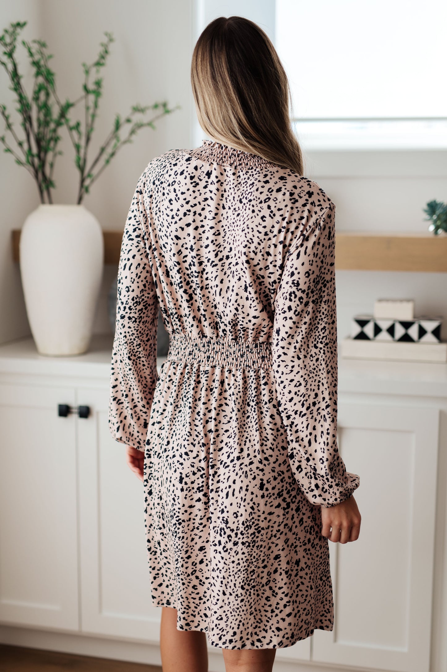 Ophelia Animal Print Shirred Waist Dress MadreForte LLC