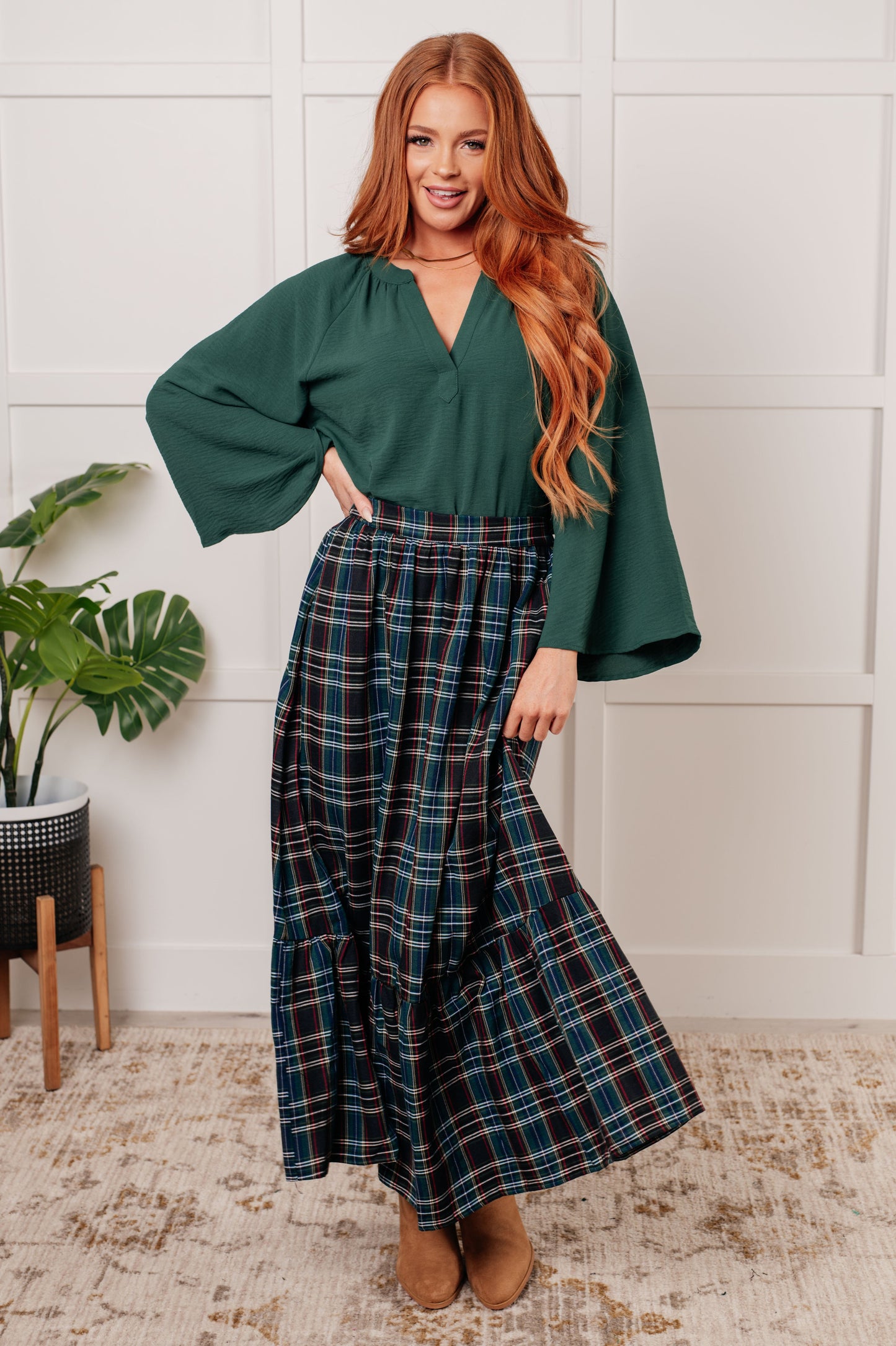 Plaid Perfection Maxi Skirt MadreForte LLC