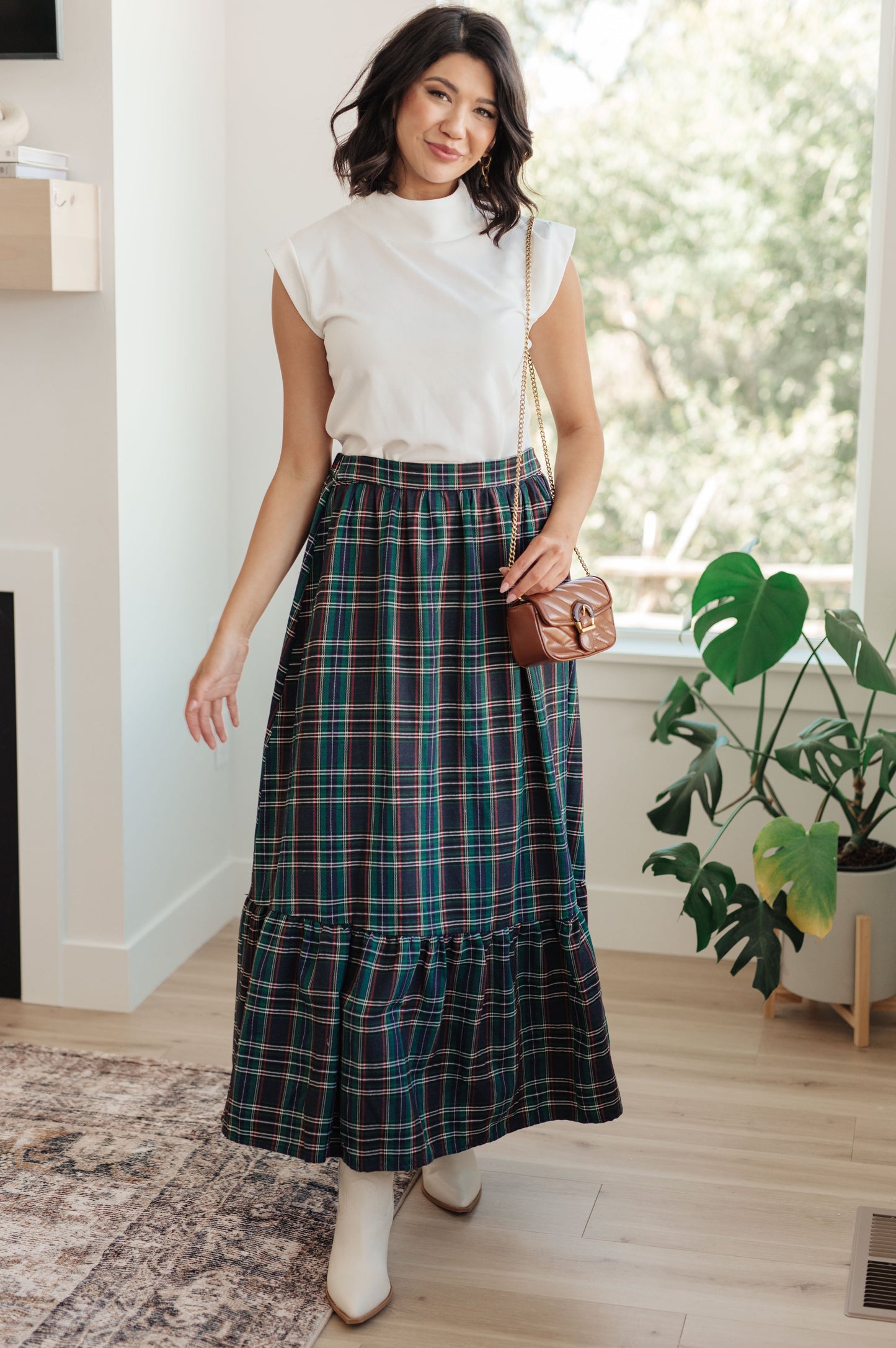 Plaid Perfection Maxi Skirt MadreForte LLC