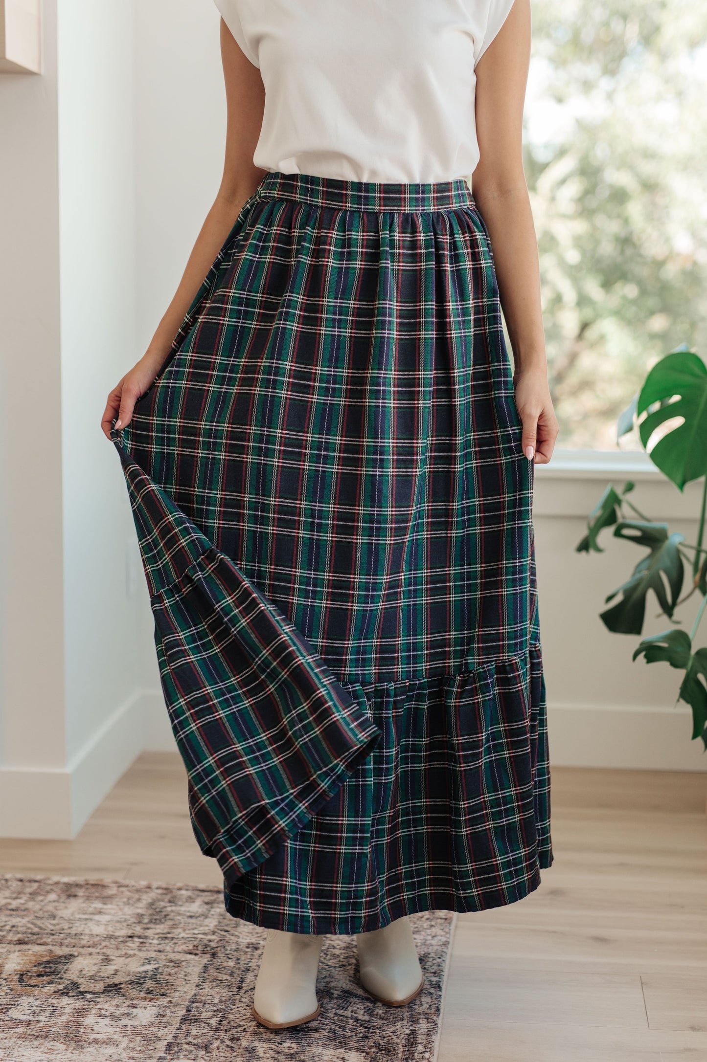 Plaid Perfection Maxi Skirt MadreForte LLC