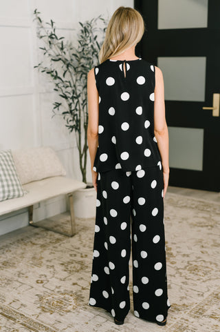 Pristine Condition Top and Bottom Polka Dot Set