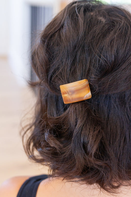 Rectangle Cuff Hair Tie Elastic in Amber MadreForte LLC