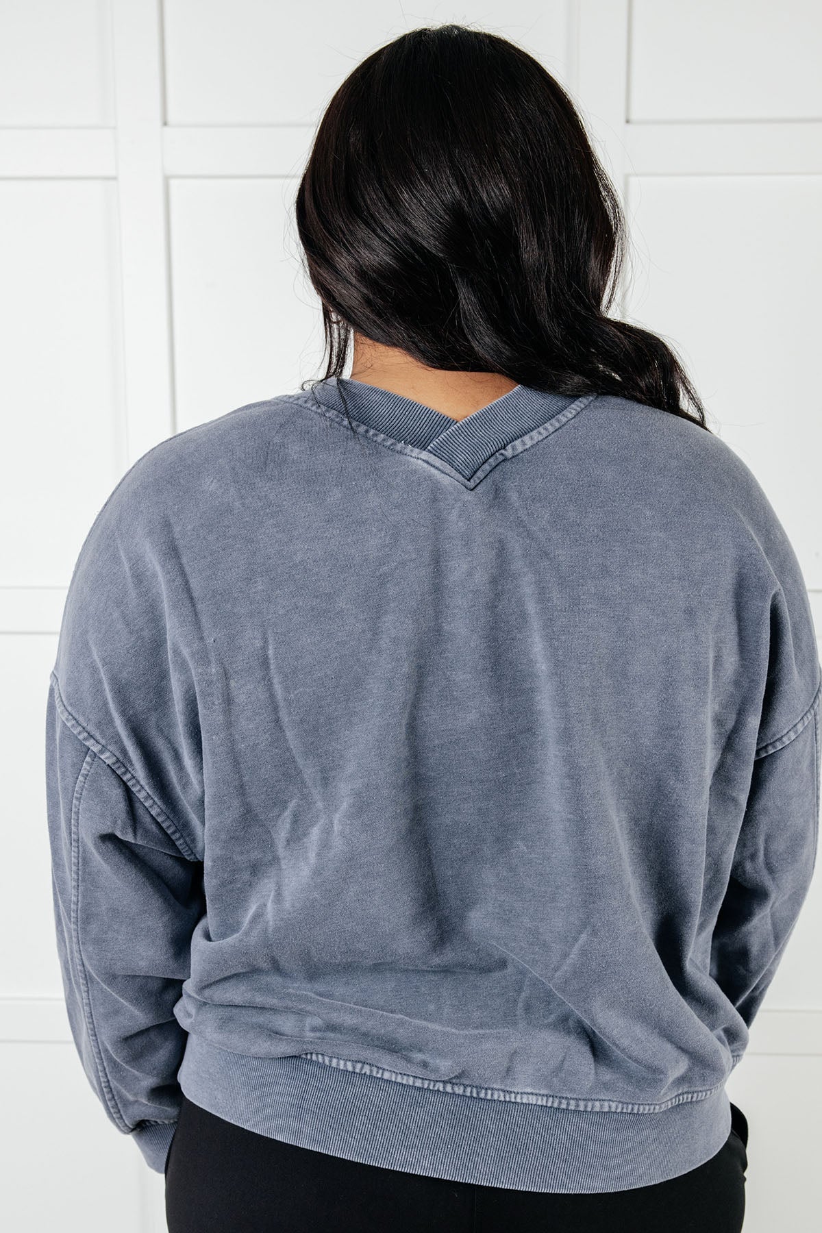 Rep Ready Mineral Wash French Terry Pullover in Blue MadreForte LLC