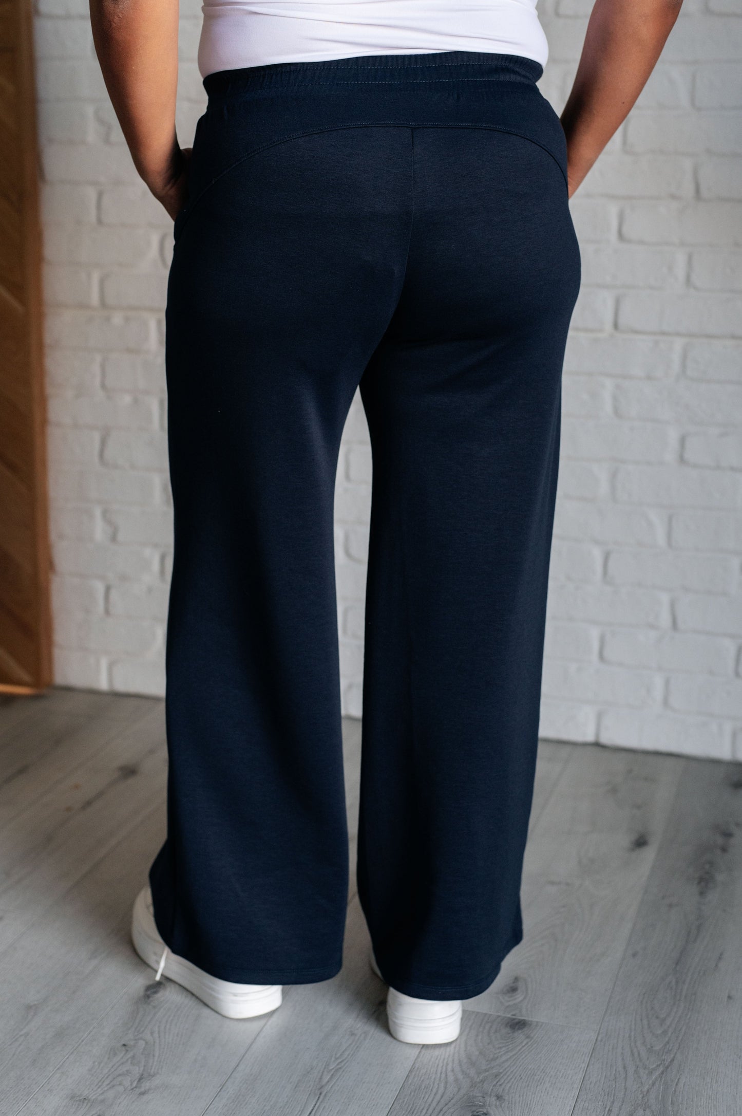 Resort Travel Wide Leg Crop Pant in  Navy MadreForte LLC