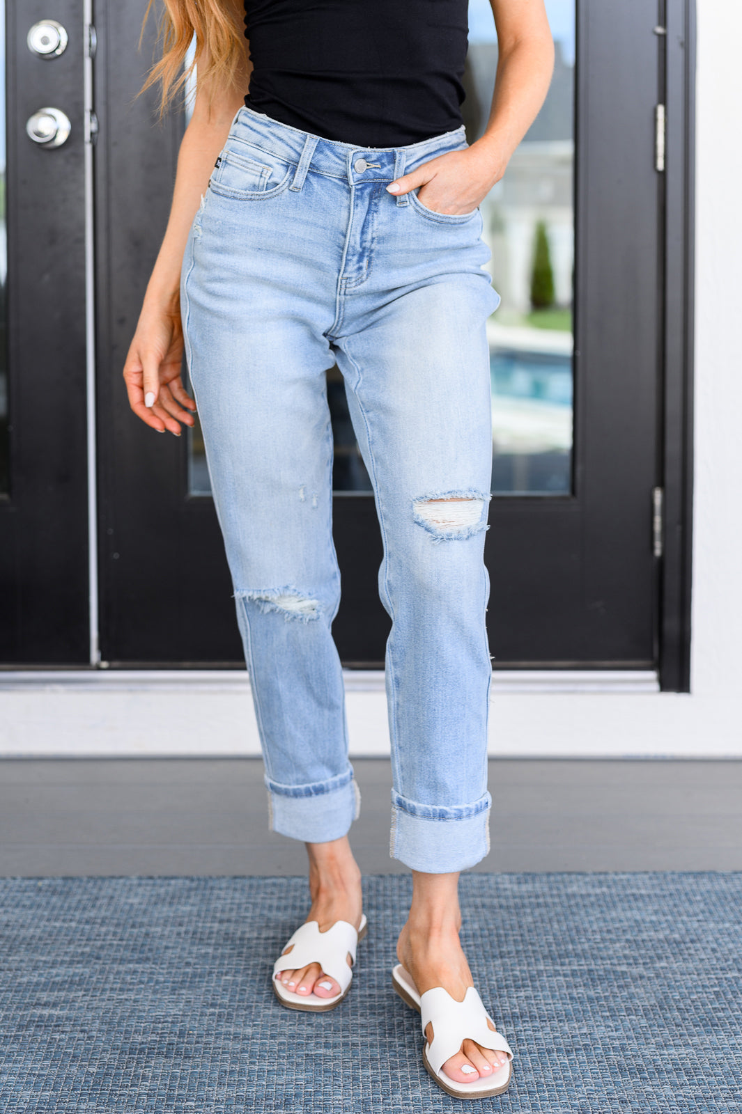 Sam Mid Rise Star Pocket Boyfriend Jeans MadreForte LLC