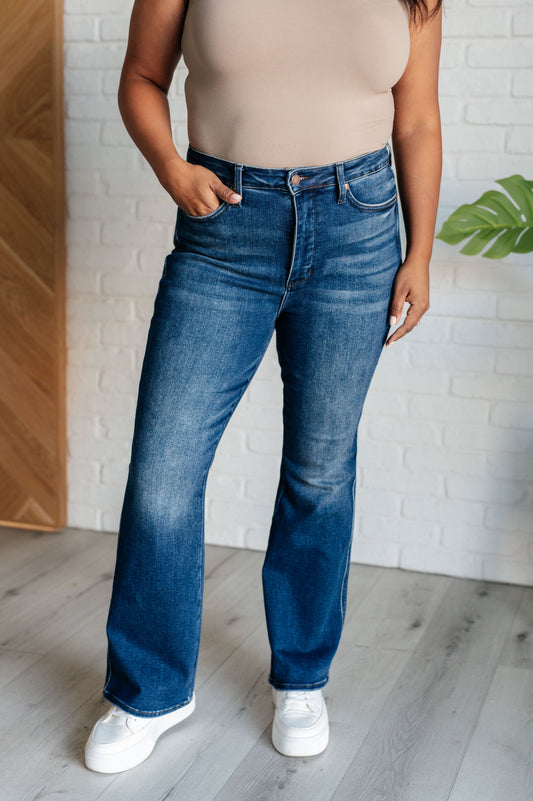 Santana High Rise Control Top Bootcut Jeans (Short Inseam) MadreForte LLC