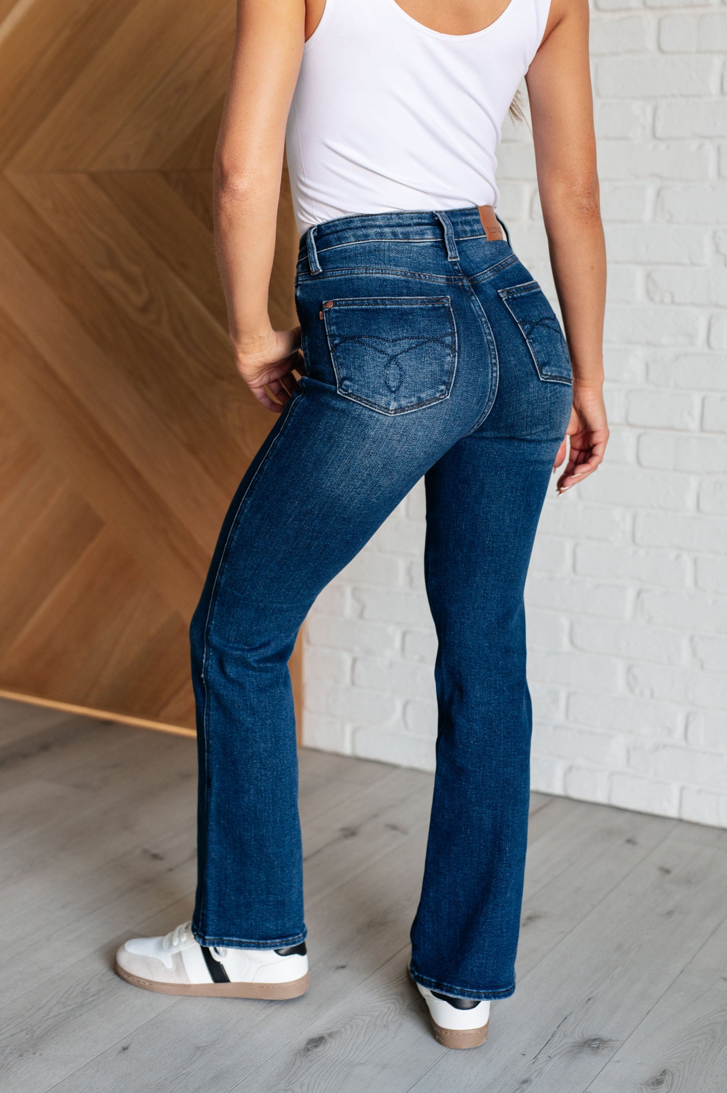 Santana High Rise Control Top Bootcut Jeans (Short Inseam) MadreForte LLC