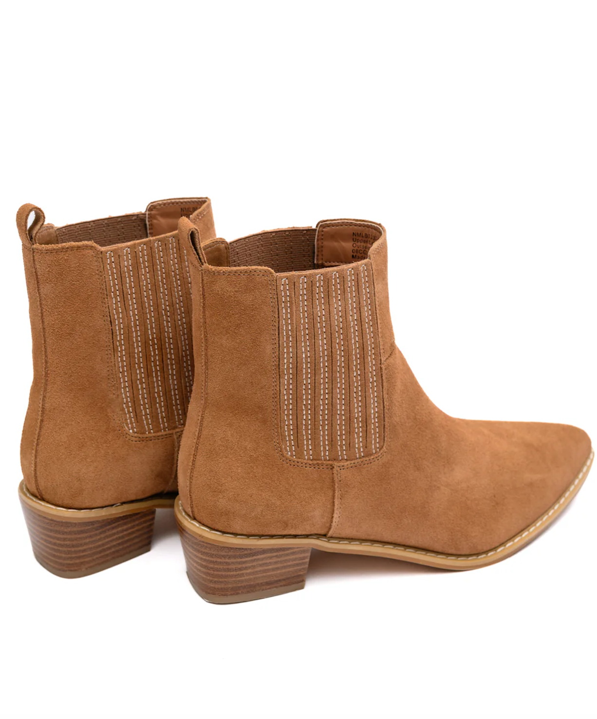 Leonor Suede Ankle Boot in Tan MadreForte LLC