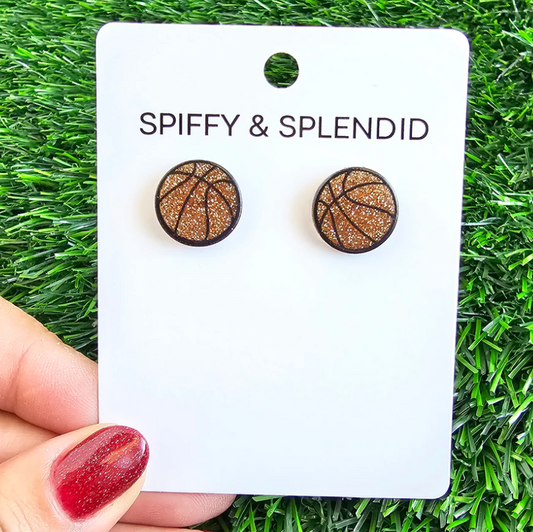 Glitter Basketball Studs MadreForte LLC