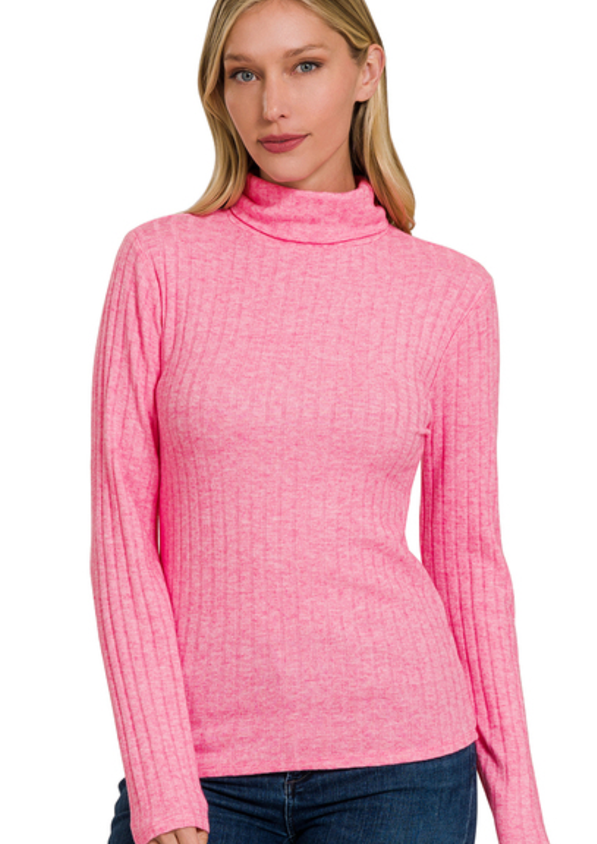 Ribbed Turtleneck Long Sleeve