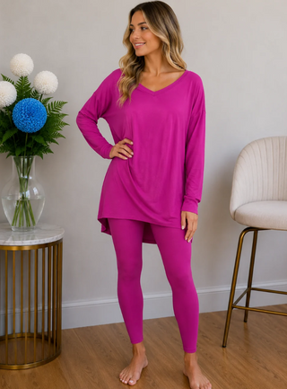 Zenana Cozy in Color Lounge Set