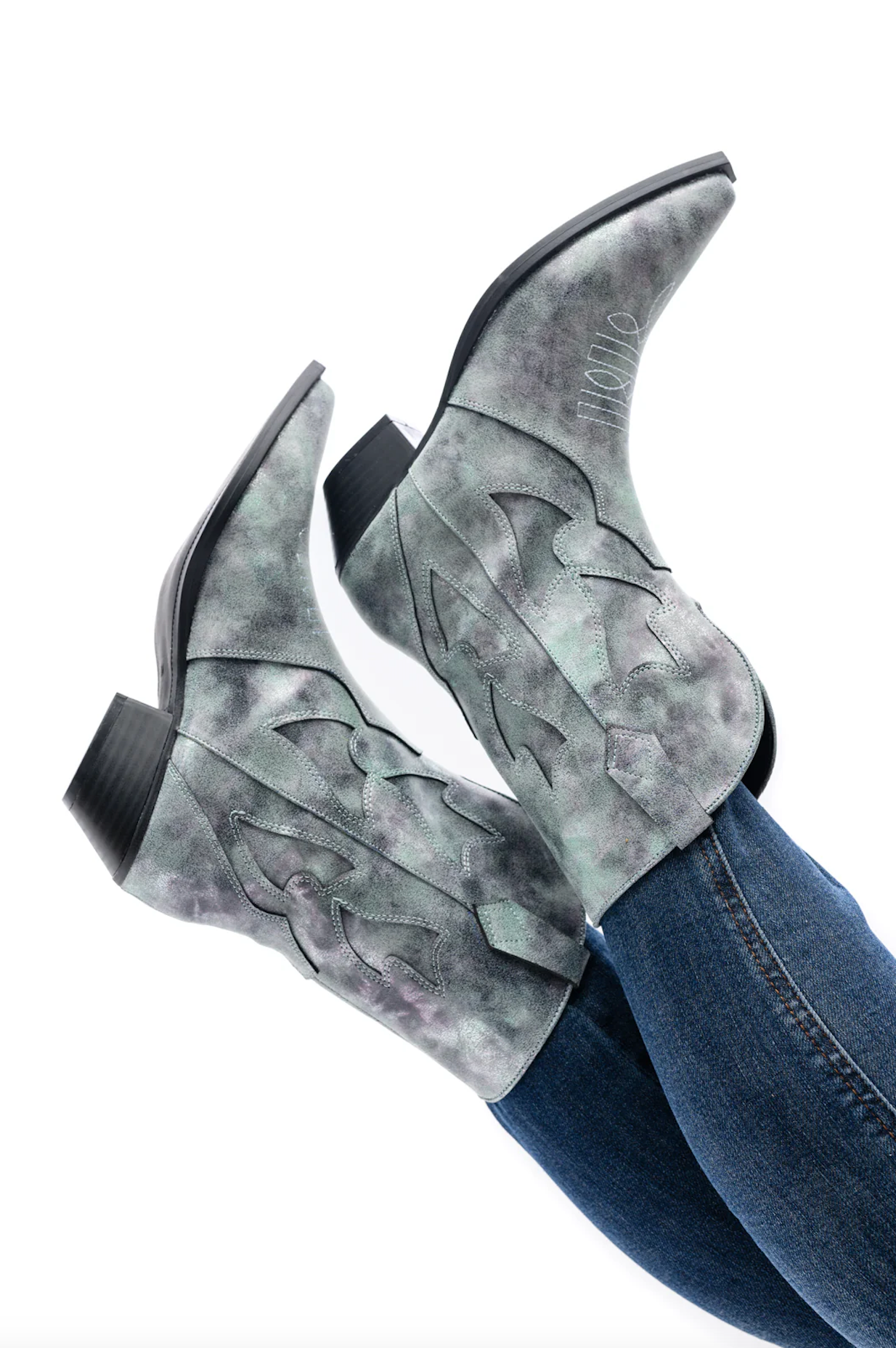 Jersey Metallic Boot in Blue MadreForte LLC