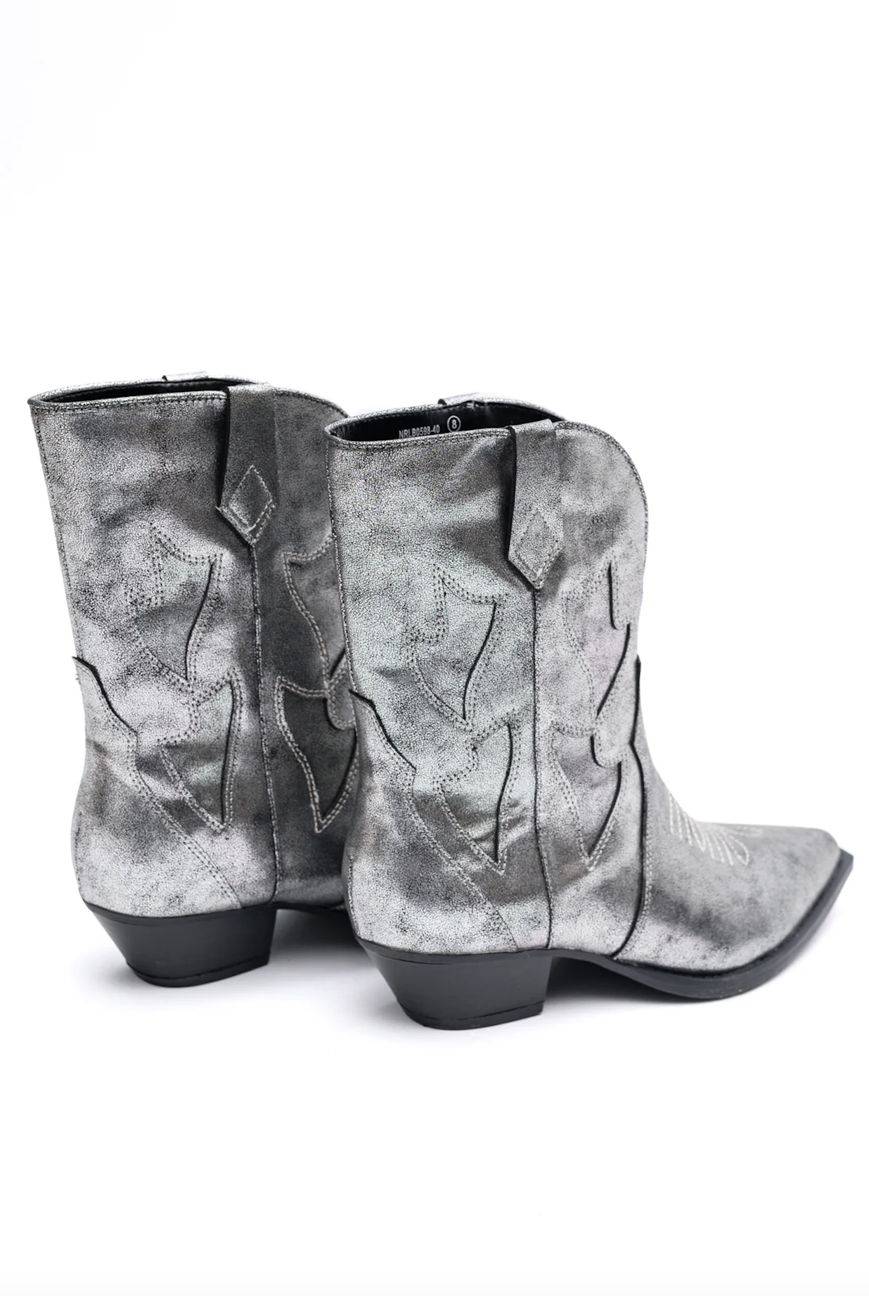 Jersey Metallic Boot in Silver MadreForte LLC