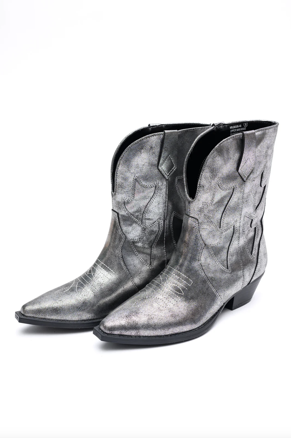 Jersey Metallic Boot in Silver MadreForte LLC