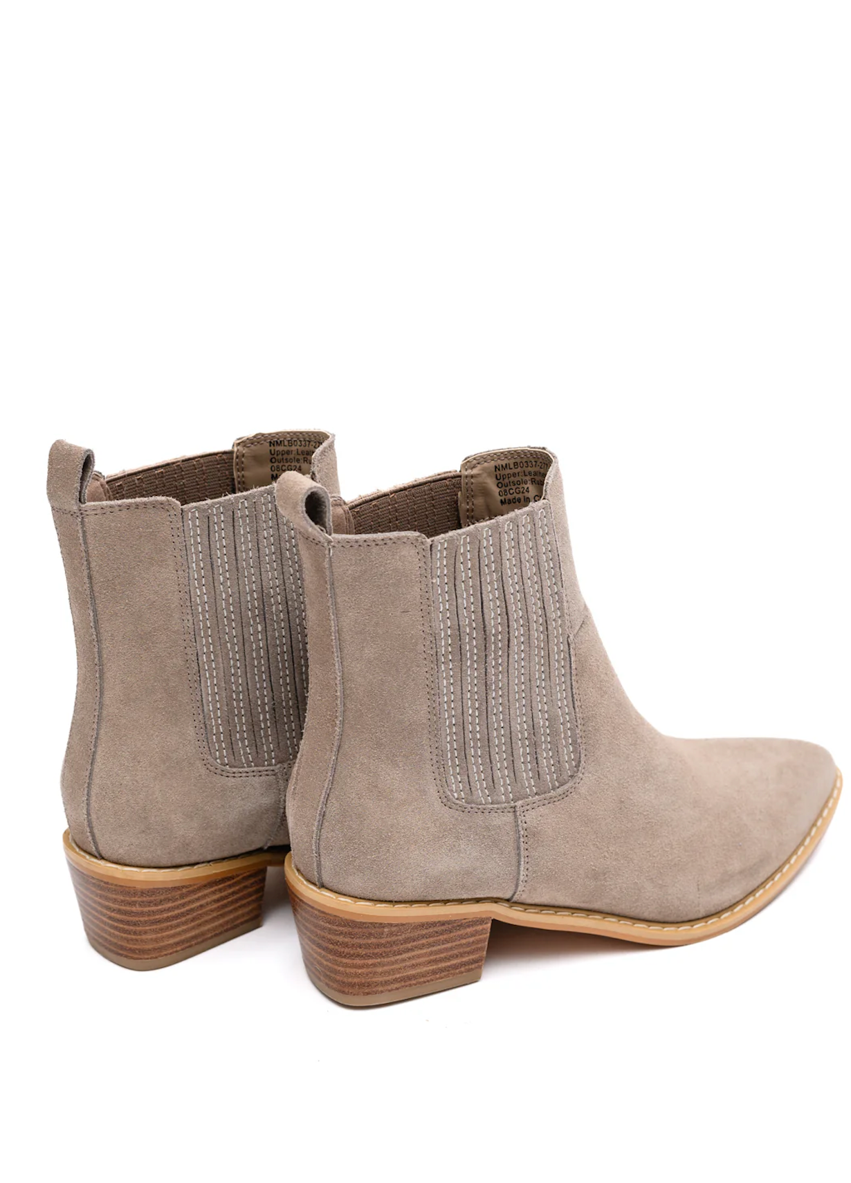 Leonor Suede Ankle Boot in Taupe MadreForte LLC