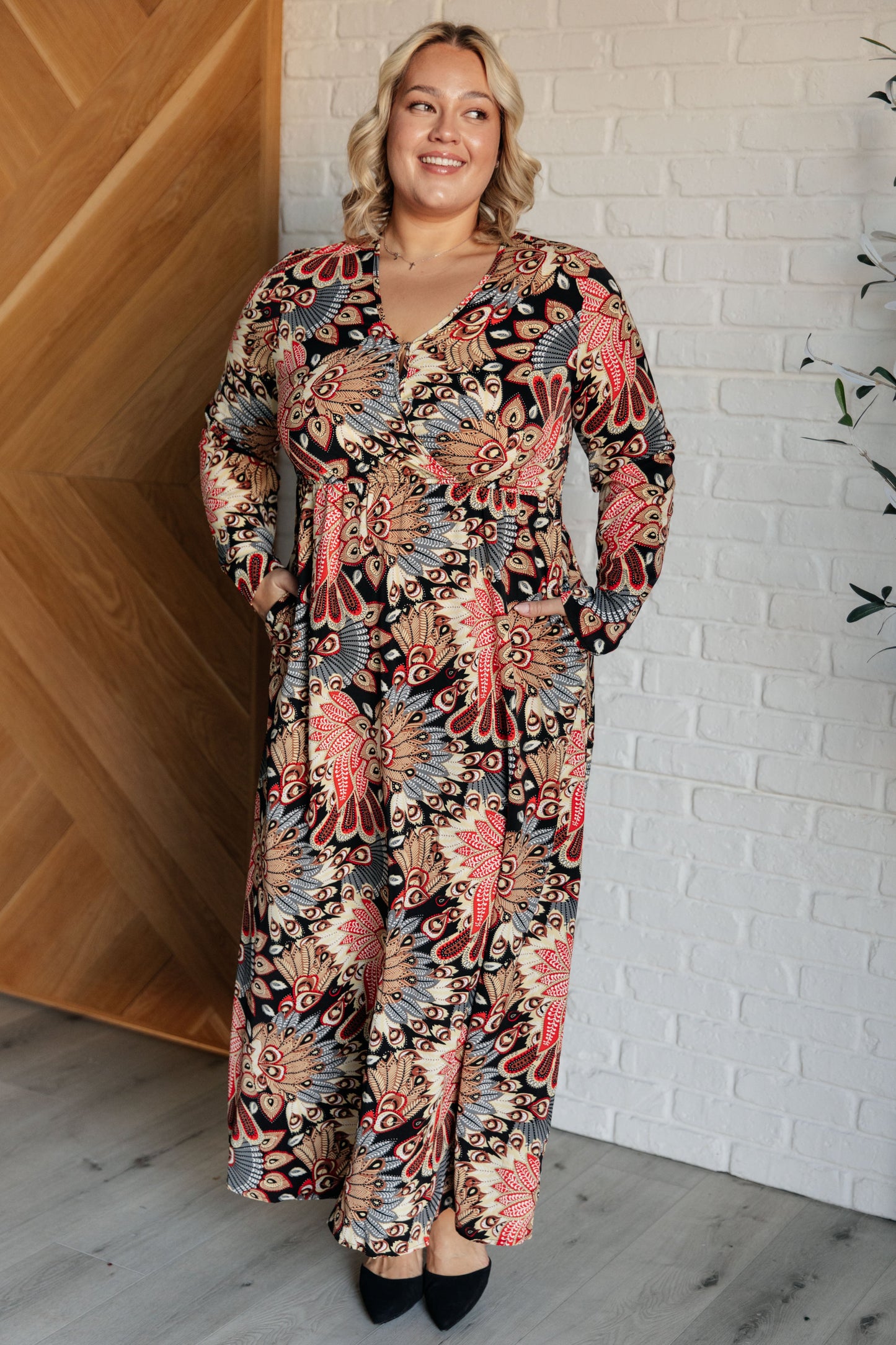 Send it Over Faux Wrap Maxi Dress MadreForte LLC