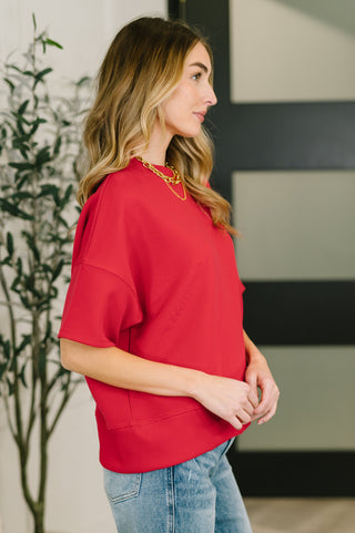 Sense of Clarity Boxy Top in Ruby