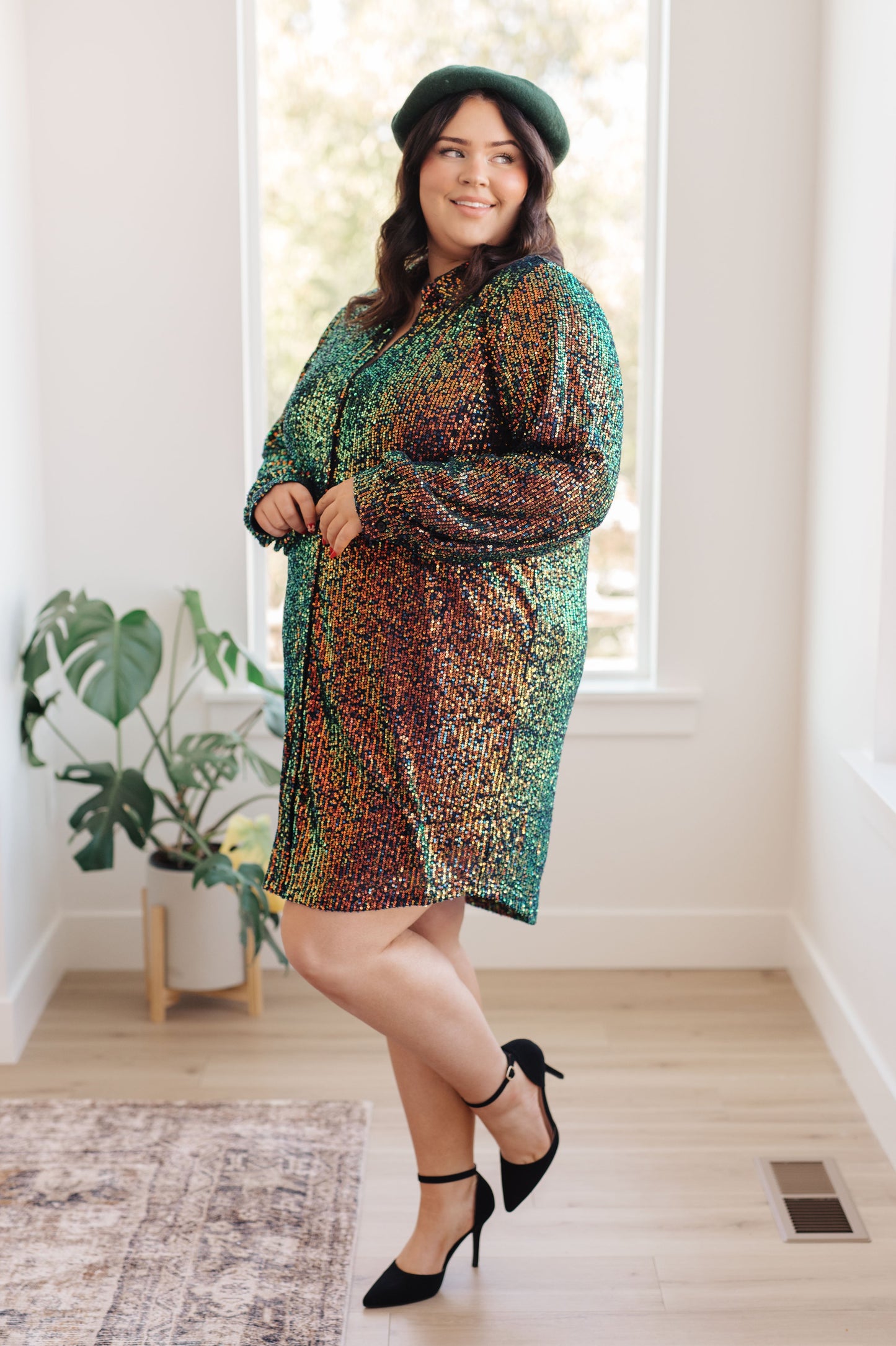 Shimmering Splendor Sequin Shirt Dress MadreForte LLC