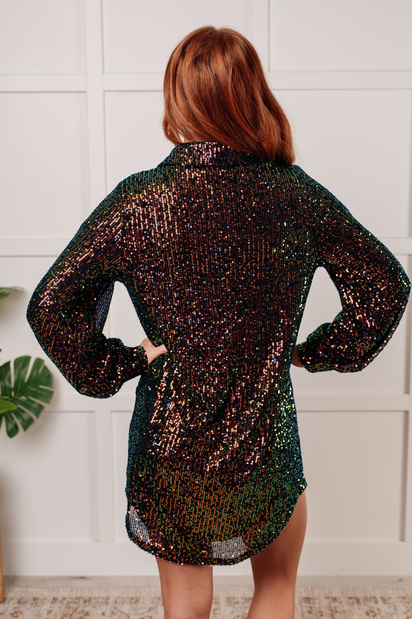 Shimmering Splendor Sequin Shirt Dress MadreForte LLC