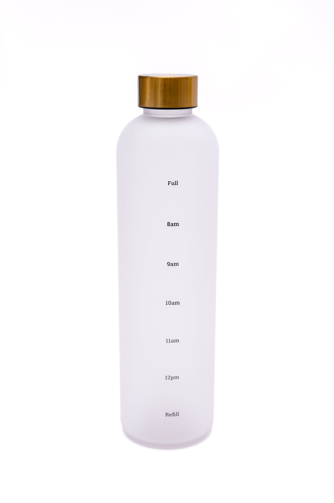 Sippin' Pretty 32 oz Translucent Water Bottle in White & Gold MadreForte LLC