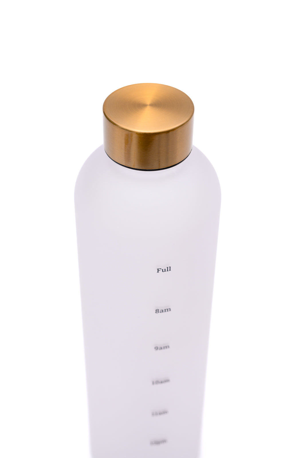 Sippin' Pretty 32 oz Translucent Water Bottle in White & Gold MadreForte LLC