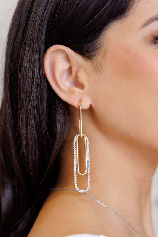 Sonia Link Earrings In Gold MadreForte LLC