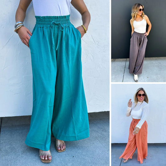 PREORDER: Johanna Linen Pants in Three Colors MadreForte LLC