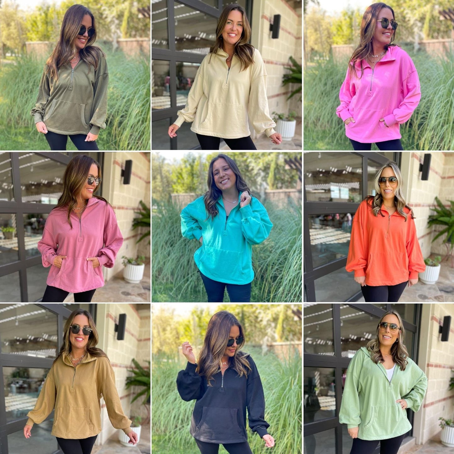 Hendrick Half Zip Hoodie in Nine Colors MadreForte LLC