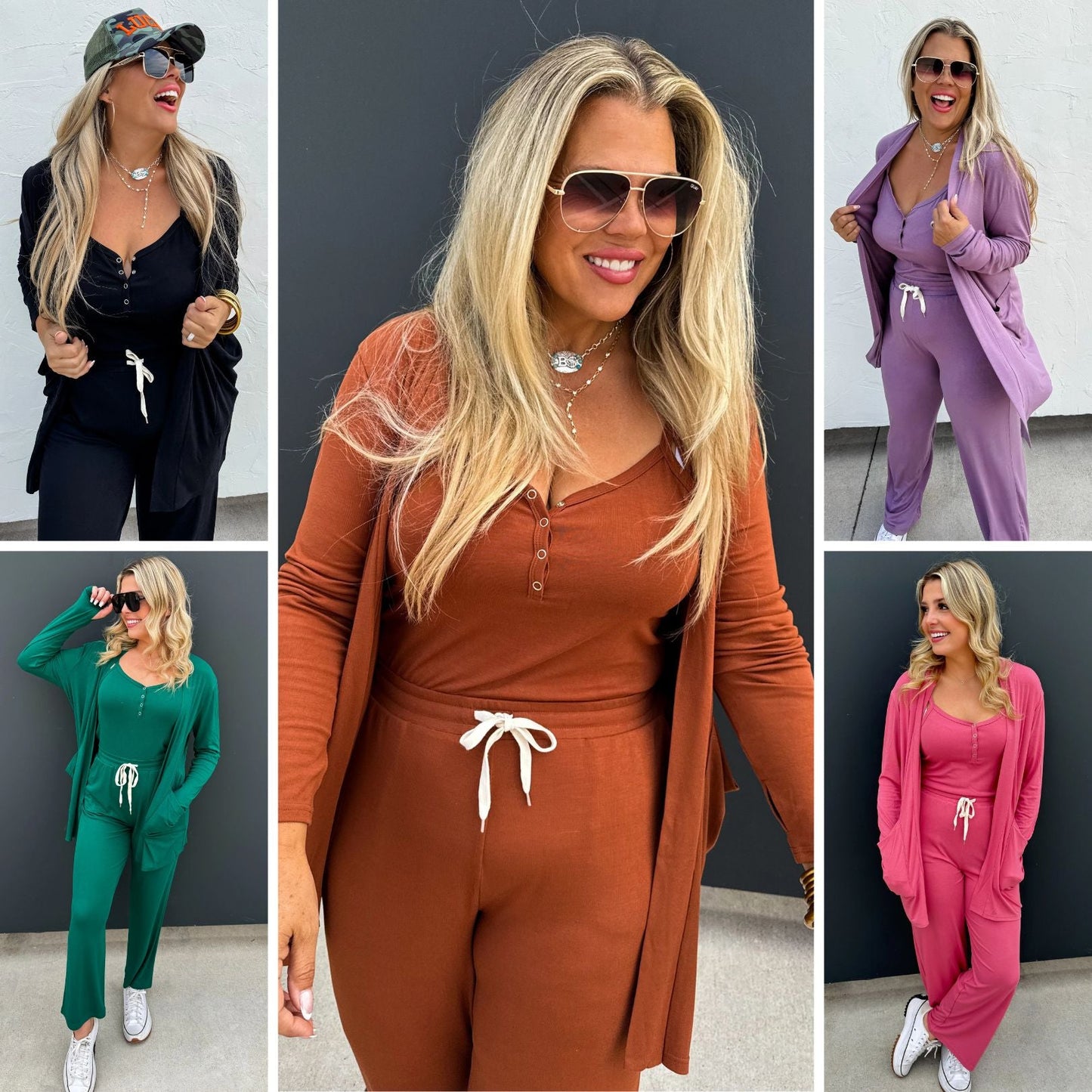 PREORDER: Soft Landing Romper and Cardigan Set in Five Colors MadreForte LLC