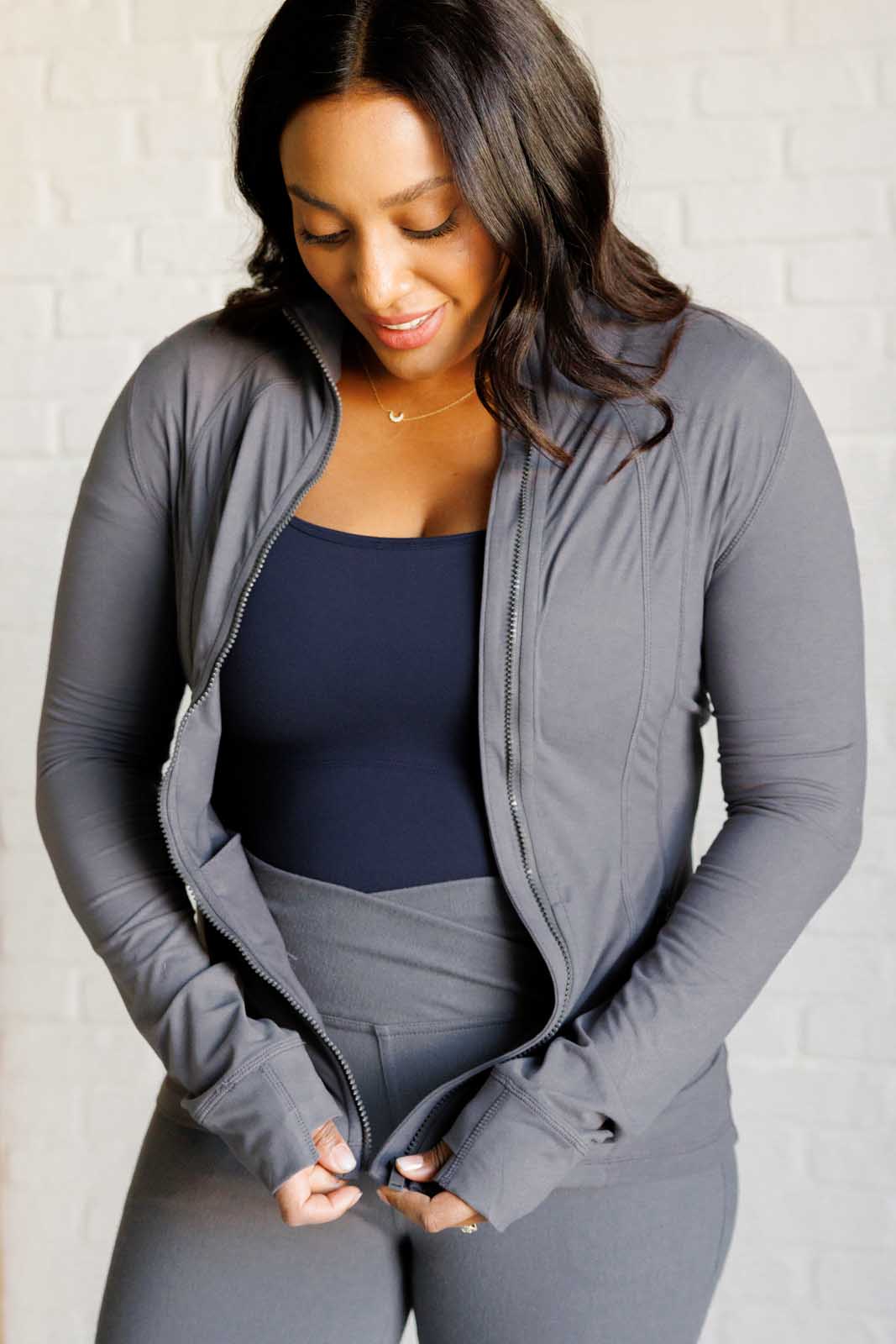 Staying Swift Activewear Jacket in Titanium MadreForte LLC