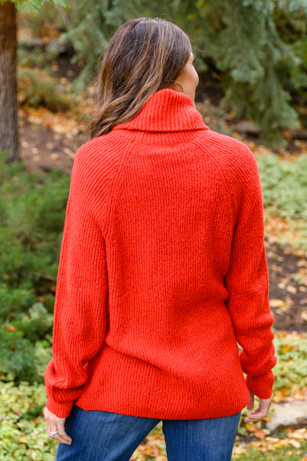 Steady Pace Roll Neck Sweater In Red MadreForte LLC