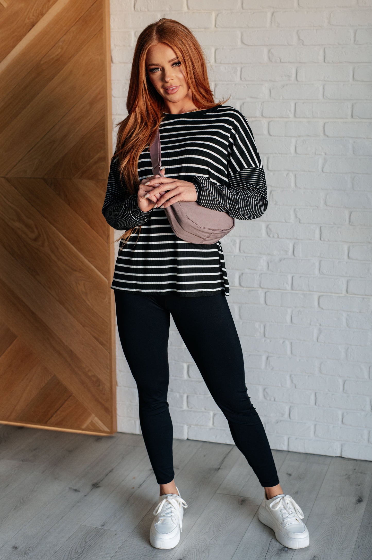 Super Clever Patchwork Striped Top in Black MadreForte LLC