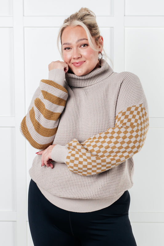 Super Seasonal Patchwork Waffle Knit Sweater MadreForte LLC