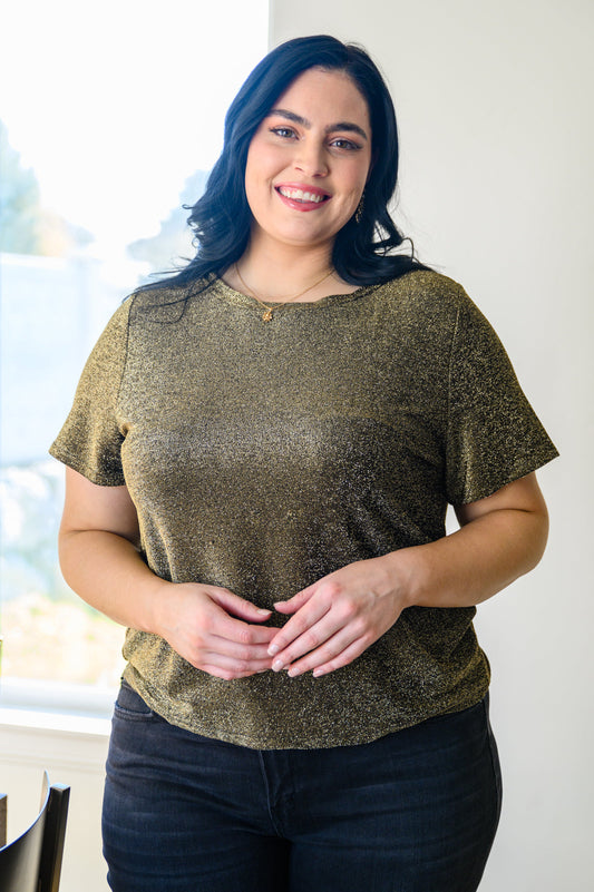 Sweetly Twinkle Short Sleeve Knit Top In Black MadreForte LLC