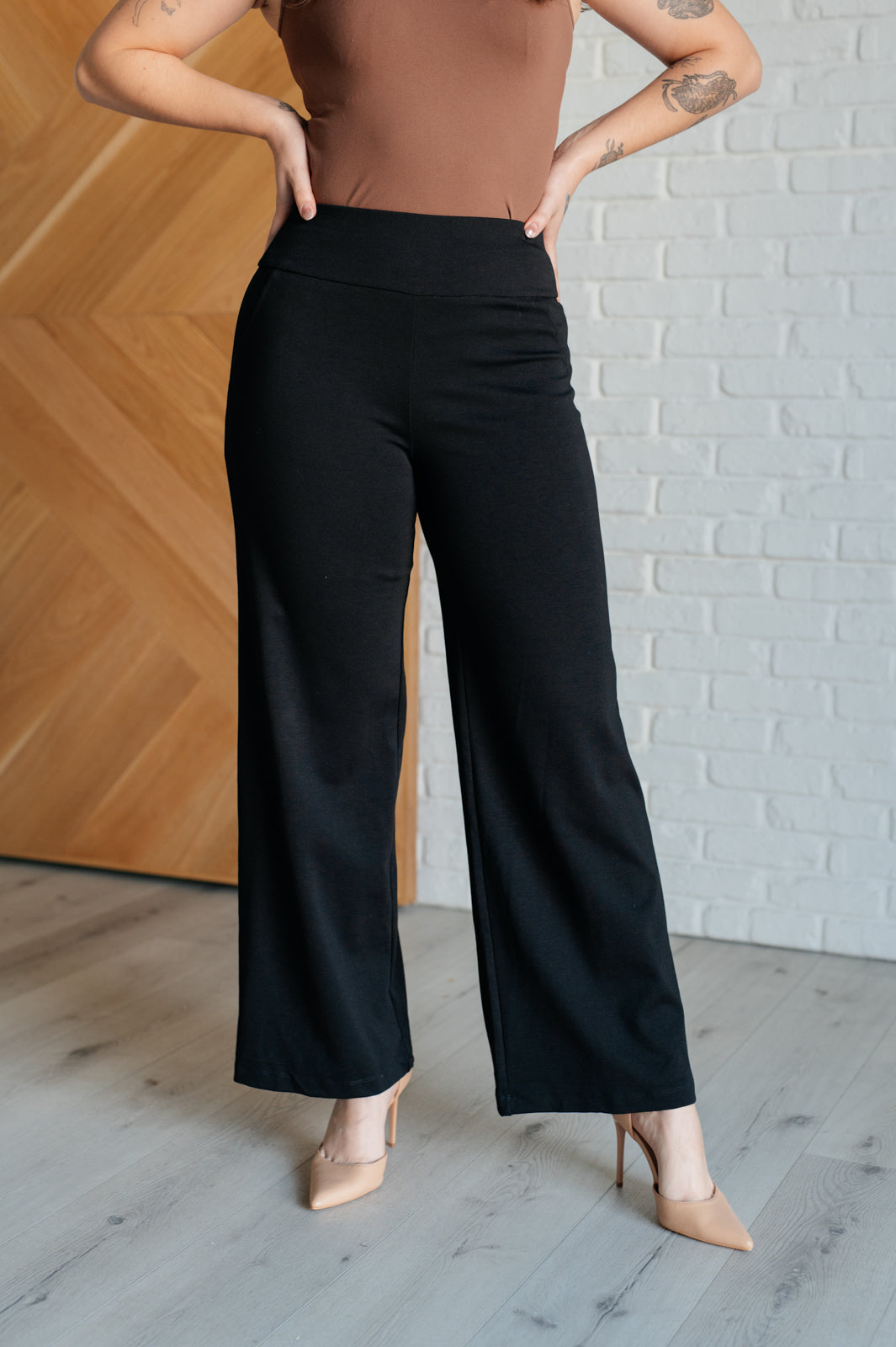 Magic Wide Leg Pants in Black MadreForte LLC